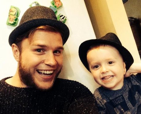 Olly Murs and Nephew Wearing Trilbys