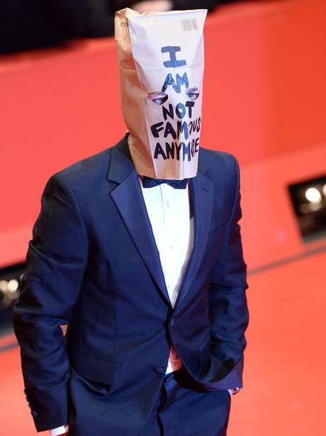 Shia LeBeouf bag On Head