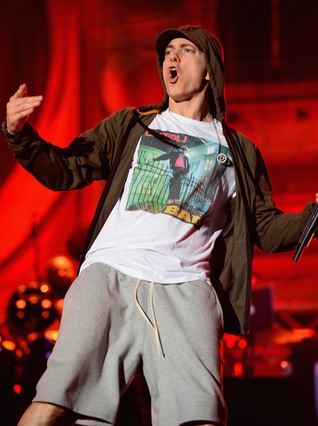 Eminem performs at Lollaplooza