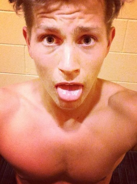 James The Vamps topless selfie