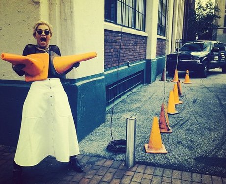 Rira Ora with some cones on instagram