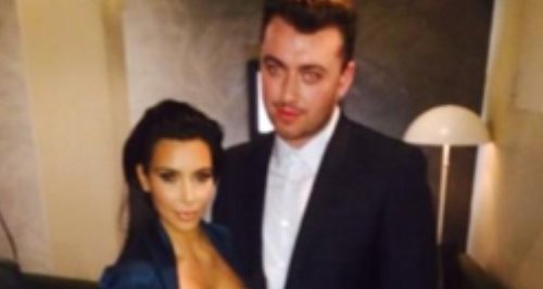 Sam Smith with Kim Kardashian 