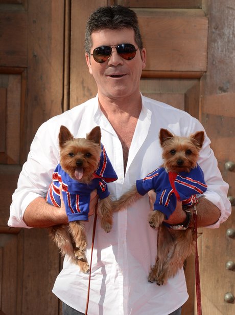 Simon Cowell with pet dogs