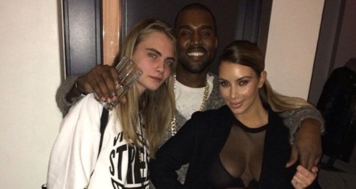 Cara Delevingne, Kim Kardashian and Kanye West