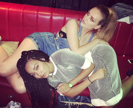 Leigh Anne Pinnock shows off her new braided hair