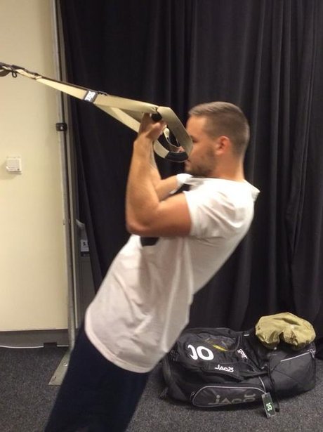 Liam Payne in the gym
