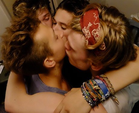 The Vamps group hug on instagram
