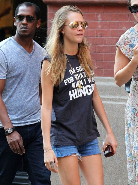 Cara Delevingne Slogan T Shirt