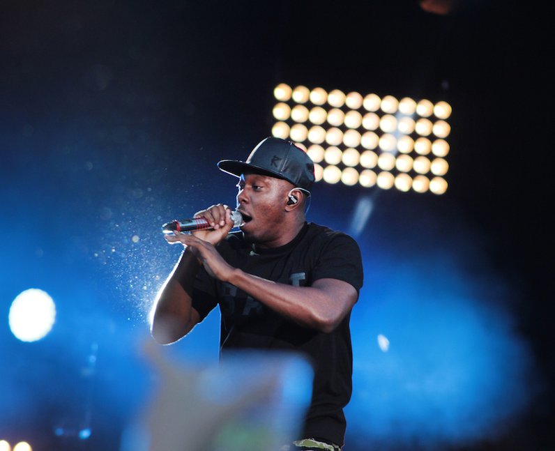 Dizzee Rascal on Stage at Fusion Festival