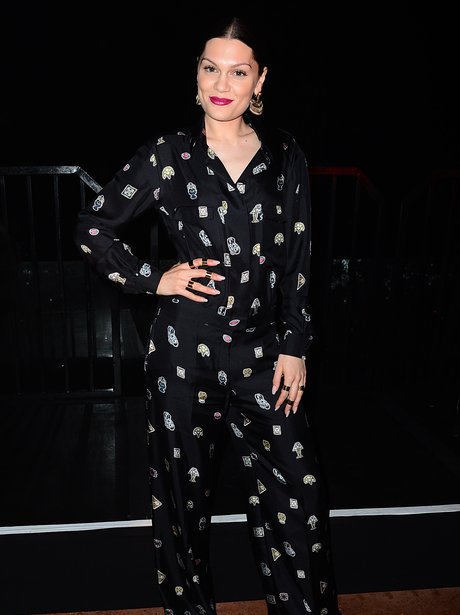 Jessie J in a jumpsuit