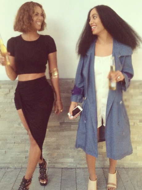 Beyonce and Solange
