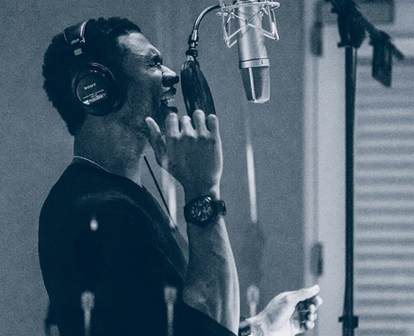 Usher in the studio