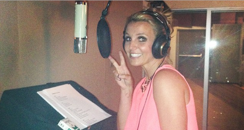 Britney Spears in the studio 