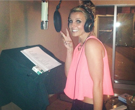 Britney Spears in the studio 