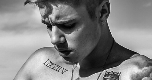 Justin Bieber Topless Tattoos