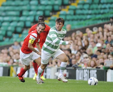 Louis Tomlinson plays football for charity