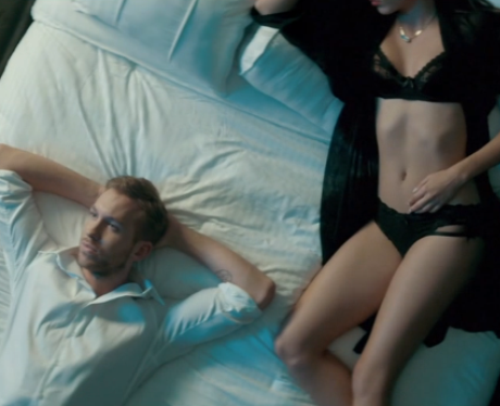 Calvin Harris in the Blame music video