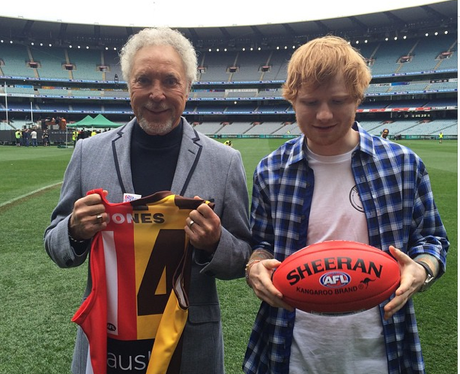 Ed Sheeran and Tom Jones