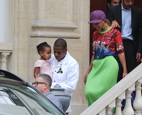 Beyonce, Jay Z and Blue Ivy in Paris