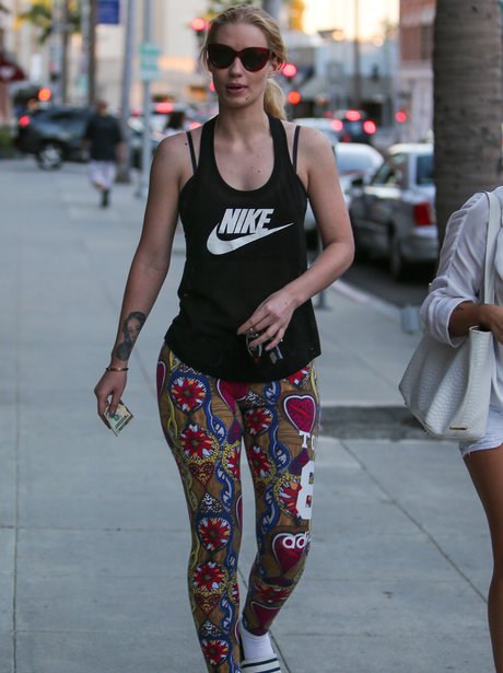 Iggy Azaleaw wearing Aerobics Clothes