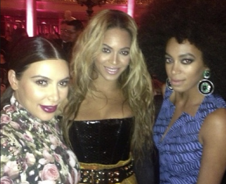Kim Kardashian, Beyonce and Solange Instagram