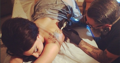 Lady gaga Getting Tattoo