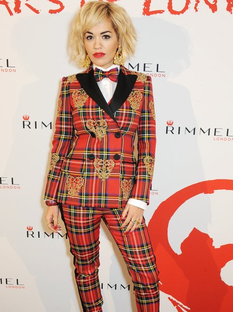 Rita Ora Checked Suit