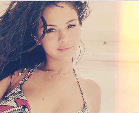 Selena Gomez wearing a bikini