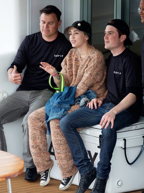 Miley Cyrus on a boat trip