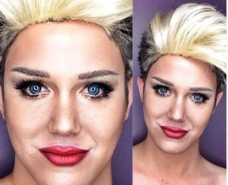 Miley Cyrus - Make-Up Magic! Man Transforms Himself Into EVERY ...