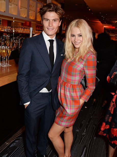 Pixie Lott and Oliver Cheshire have a LOT of check patterns going on at ...