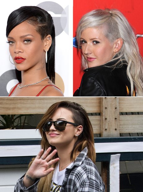 Shaved Sides Rihanna Ellie Goulding And Demi Lovato Ombre To