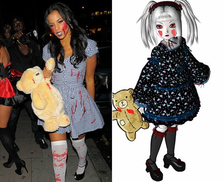 Rochelle Wiseman went for the dead  doll look for her 