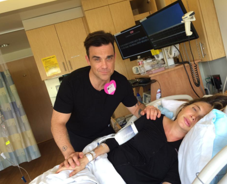 Robbie Williams Ayda Field labour