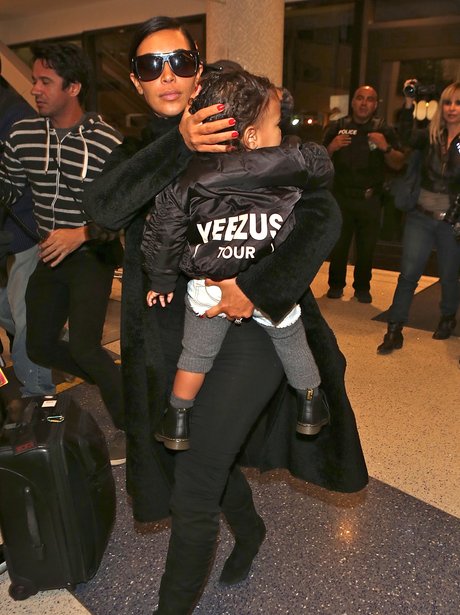 Baby North wearing a Yeezus Tour Jacket