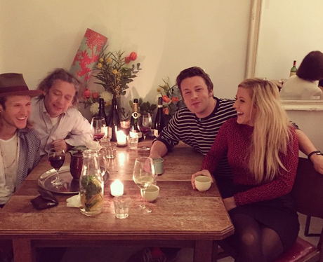 Ellie Goulding, Dougie Poynter and Jamie Oliver