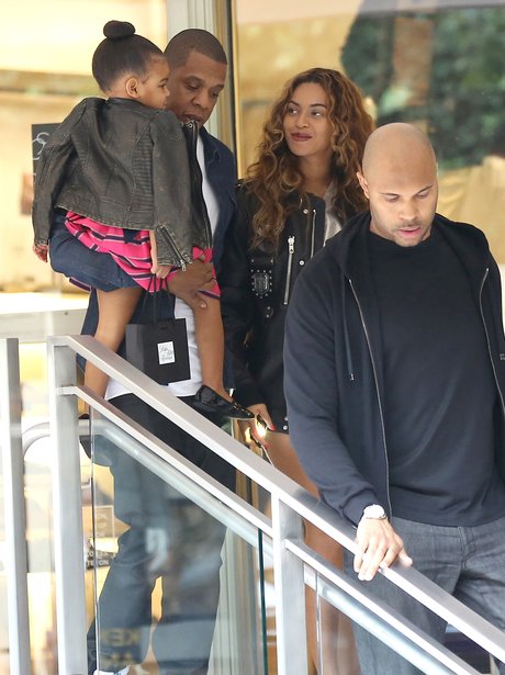 Jay Z, Blue Ivy and Beyonce