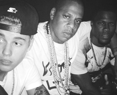 Justin Bieber in a Instagram picture with Jay Z