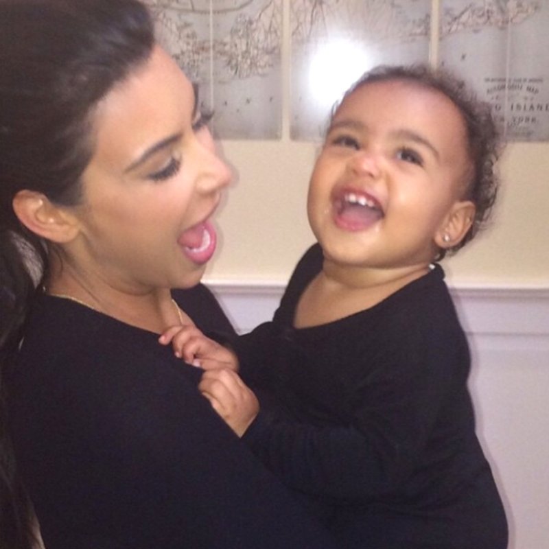 Kim Kardashian and North West Laughing