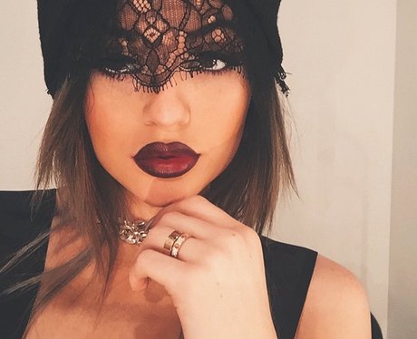 Kylie Jenner showcases dark lip look on Instagram