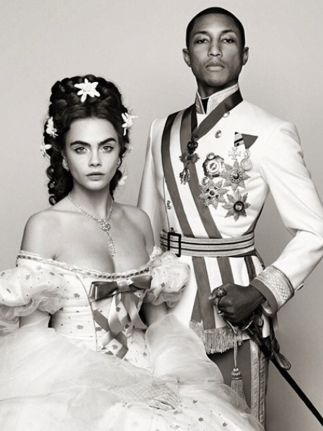 Cara Delevingne and Pharrell Chanel Shoot