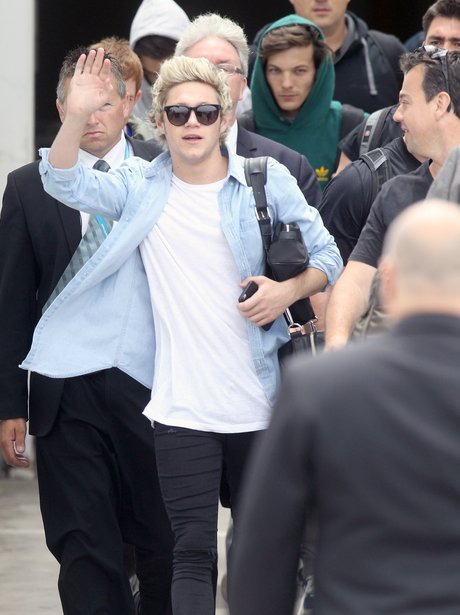 Niall Horan and Louis Tomlinson at the airport