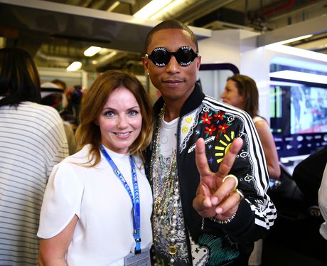 Pharrell and Geri Halliwell grand prix