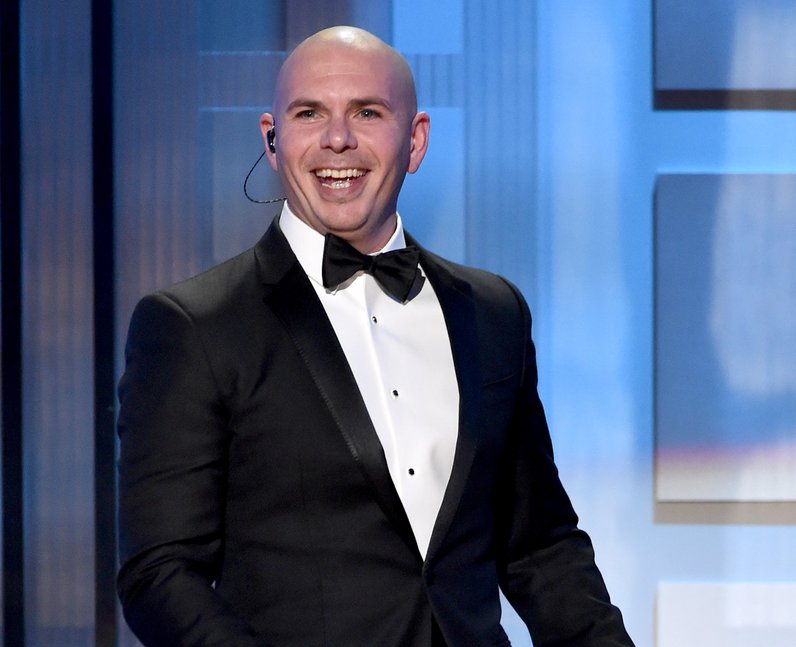 Pitbull on stage during American Music Awards