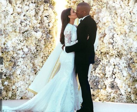 kim kardashian and kanye west wedding picture 2014