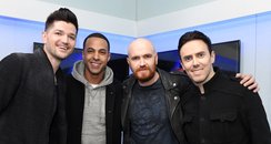 The Script and Marvin backstage Jingle Bell Ball 2