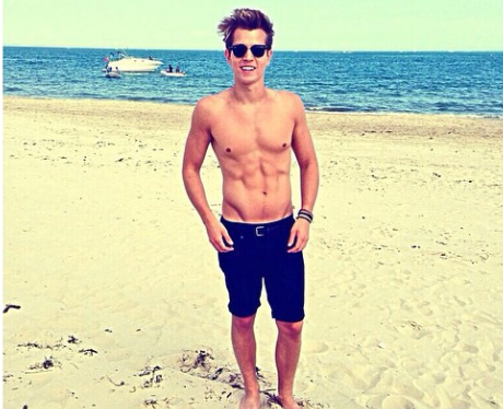 James McVey Topless Holiday