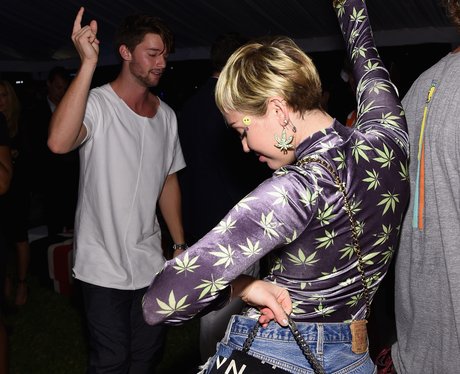 Patrick Schwarzenegger and Miley Cyrus dancing
