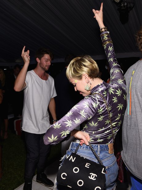 Patrick Schwarzenegger and Miley Cyrus dancing