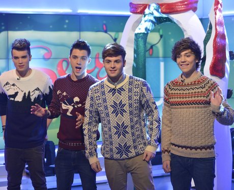 Union J wearing a christmas jumper